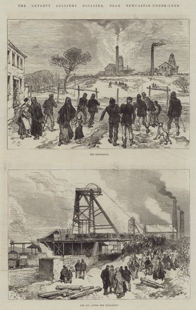 The Leycett Colliery Disaster, near Newcastle-under-Lyne by Sir John Charles Robinson